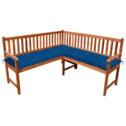 Banc D'angle De Jardin Avec Coussins 150cm Bois D'acacia Massif 24
