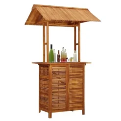 Jardin Essence Promos Magasin -Jardin Essence Promos Magasin bar de jardin avec toit acacia massif fonce 3666722551571 401891