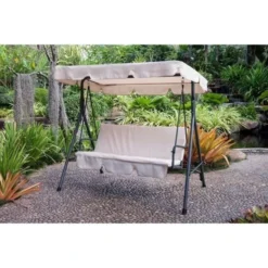 BEAU RIVAGE Balancelle De Jardin Valaxa - 3 Places - Beige