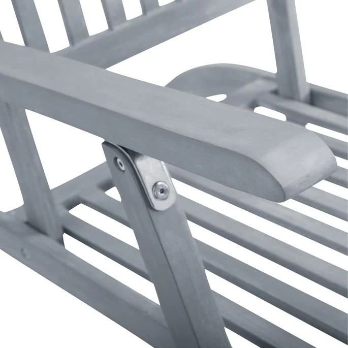 Chaise De Terrasse Avec Repose-pied Et Coussin Acacia Solide 17 5 Chaise De Terrasse Avec Repose-pied Et Coussin Acacia Solide 17 – Image 5