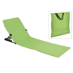 HI Chaise Tapis De Plage Pliable PVC Vert