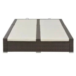 Produits populaires -Jardin Essence Promos Magasin lit de jardin double tissu beige et resine tressee marron 3666722554565 389451